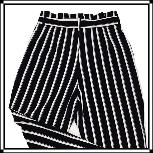H&M | Striped Paper Bag Trouser Pants | 14 - Picture 5 of 16